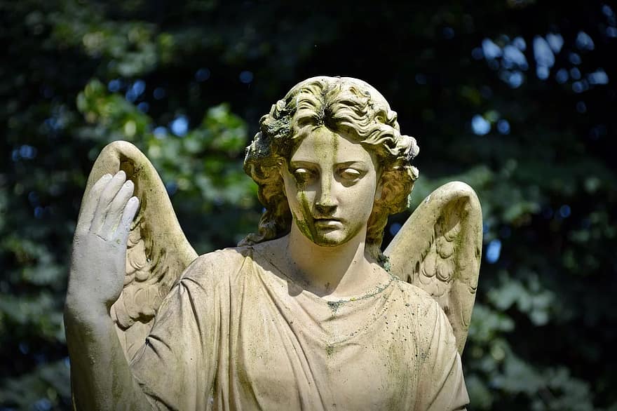 the angel with the cross, sant'angelo bridge, rome, italy, sculpture ...