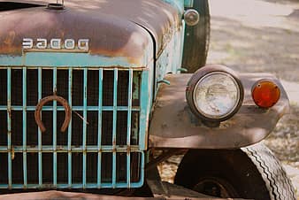 old truck, dodge, rust, rusted, truck, junk, automobile, transportation, old utility, australia, vintage