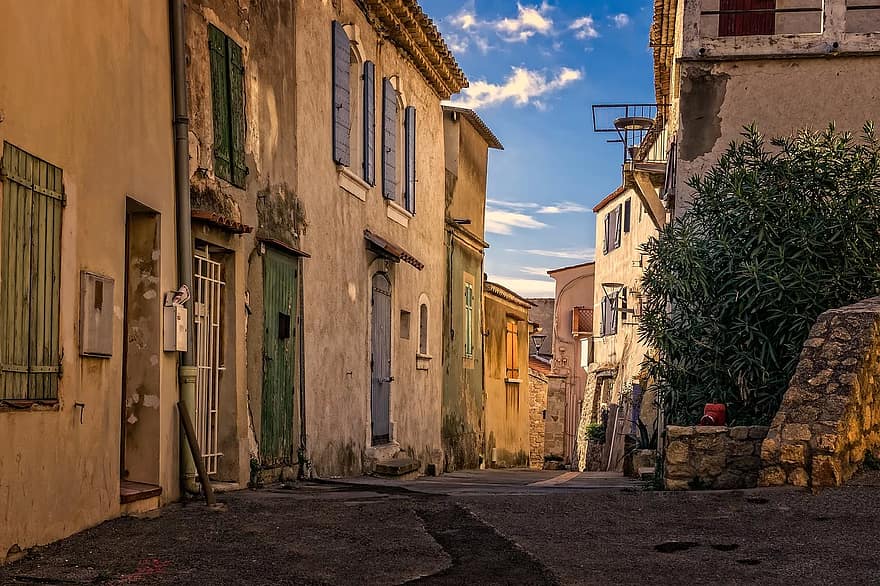 tourrettes-sur-loup, france, french riviera, old town, fortified town ...