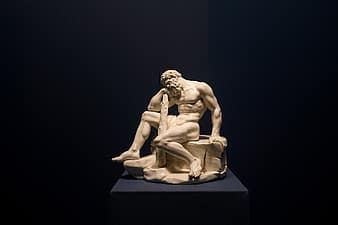 hercules, statue, sculpture, marble statue, museum, antiquity